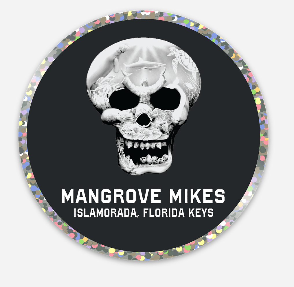 Black Skull Glitter Sticker