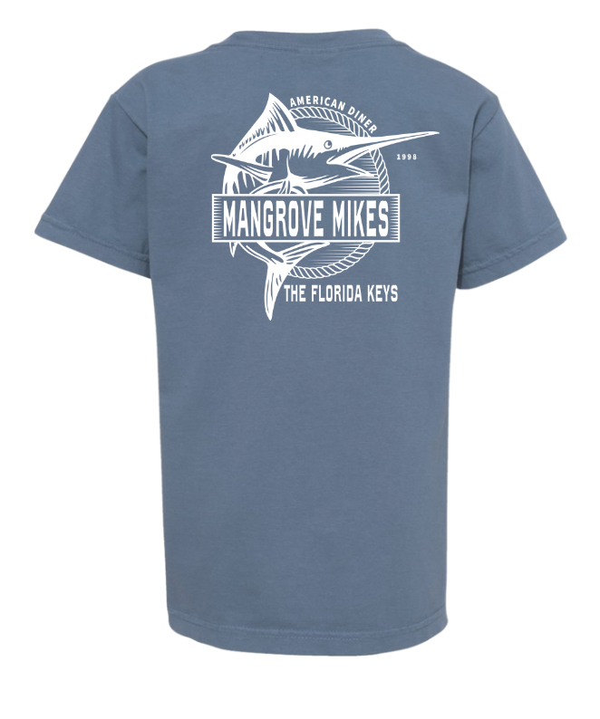 Youth Diner Fish Tee - Blue Jean (S/S)