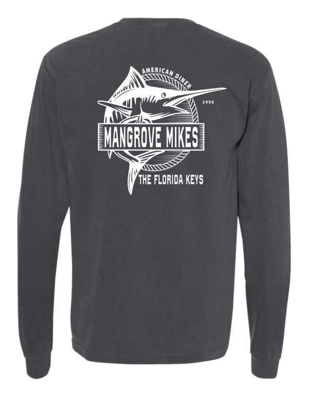 Adult Diner Fish Tee - Pepper (L/S)