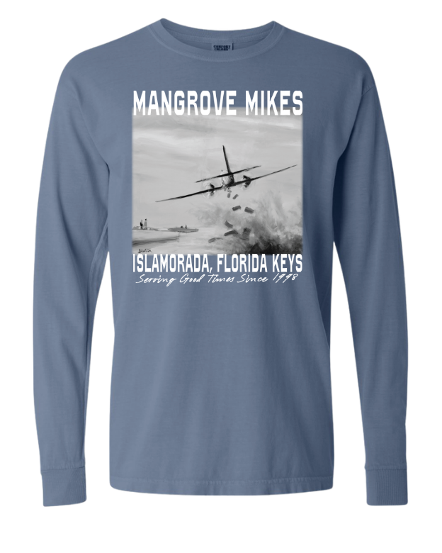 Adult Bail Drop Tee - Blue Jean (L/S)