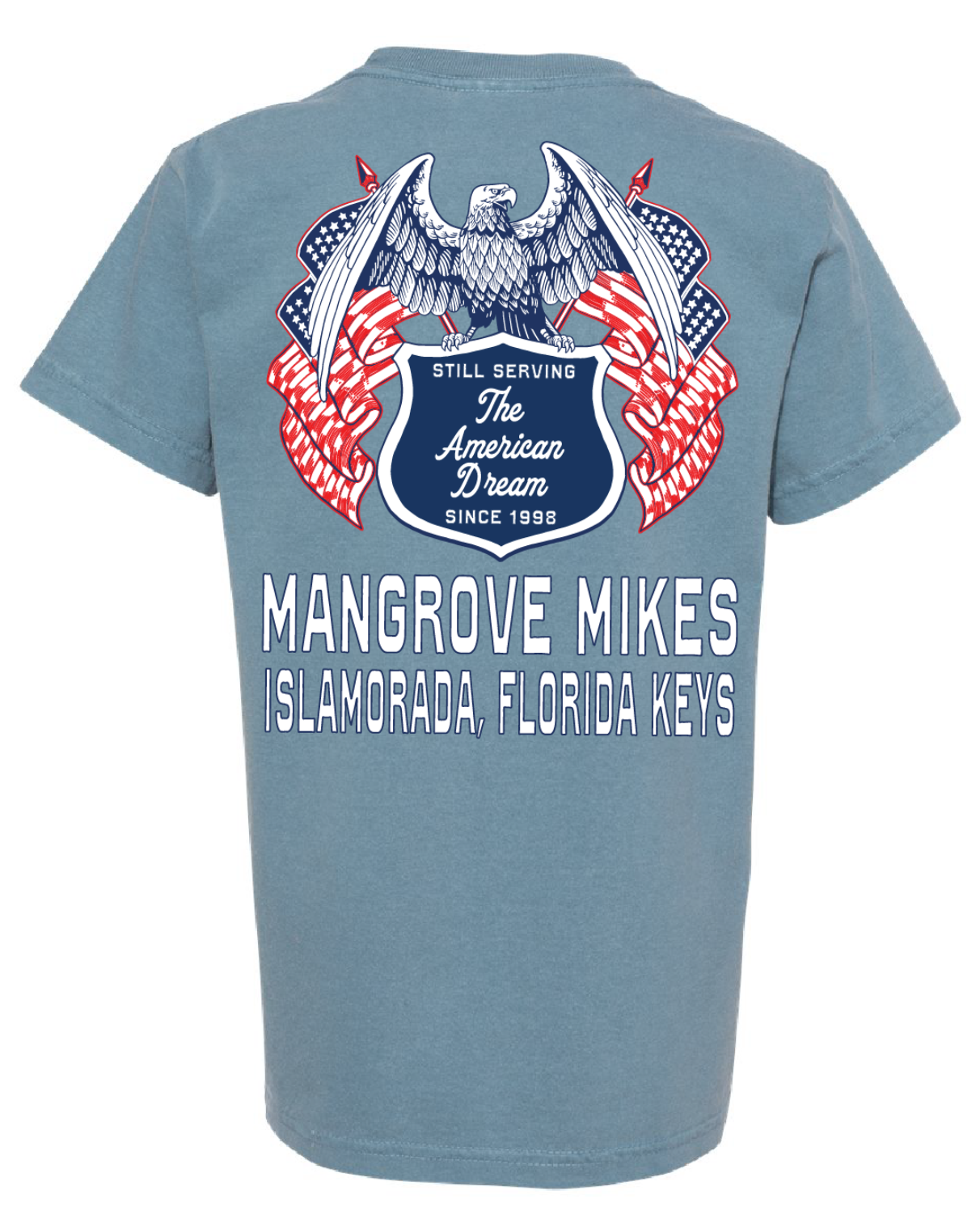 Youth American Flag Tee - Iced Blue (S/S)