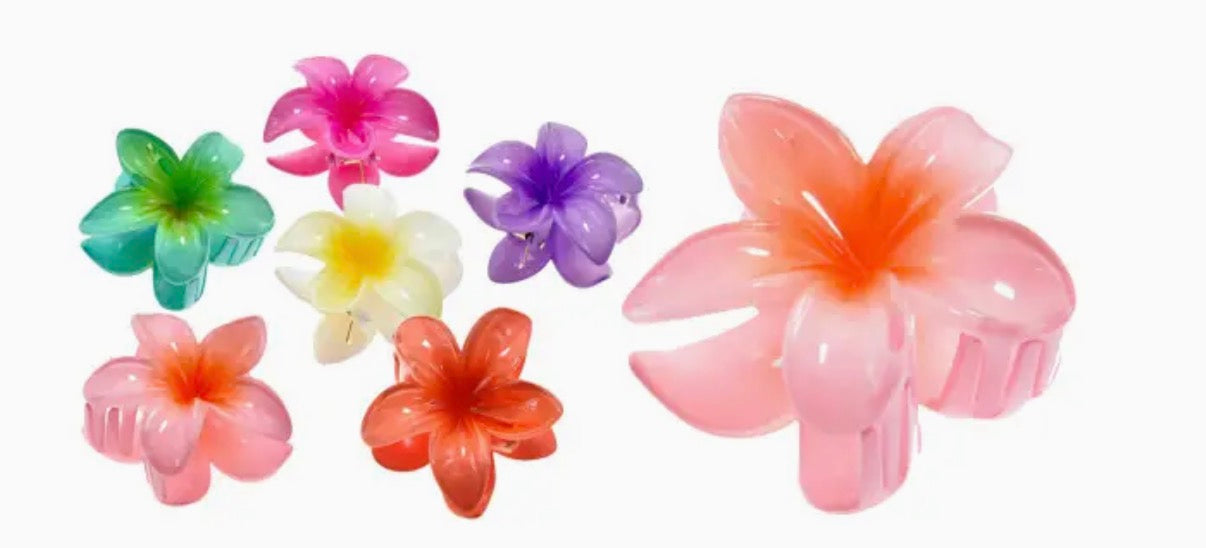 Flower Acrylic Plumeria Hair Clip