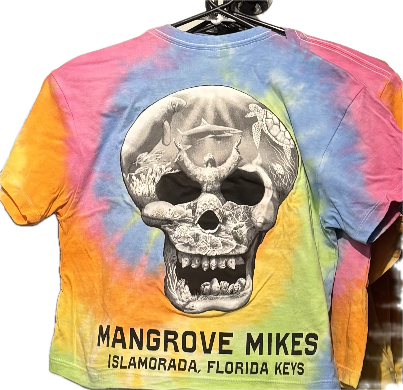 Skull Ladies Crop Tie-Dye Tee