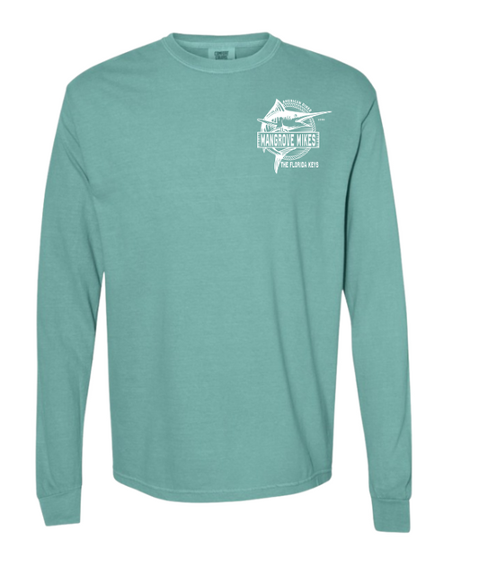 Adult Diner Fish Tee - Seafoam  (L/S)