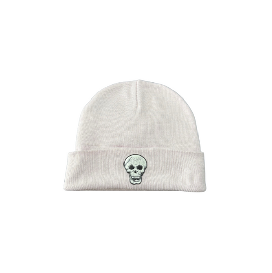 Pink Beanie - Skull Logo