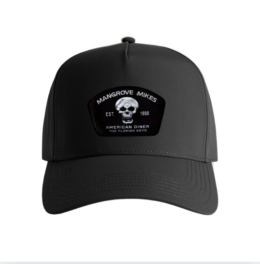 Black Trucker Hat - Diner Skull