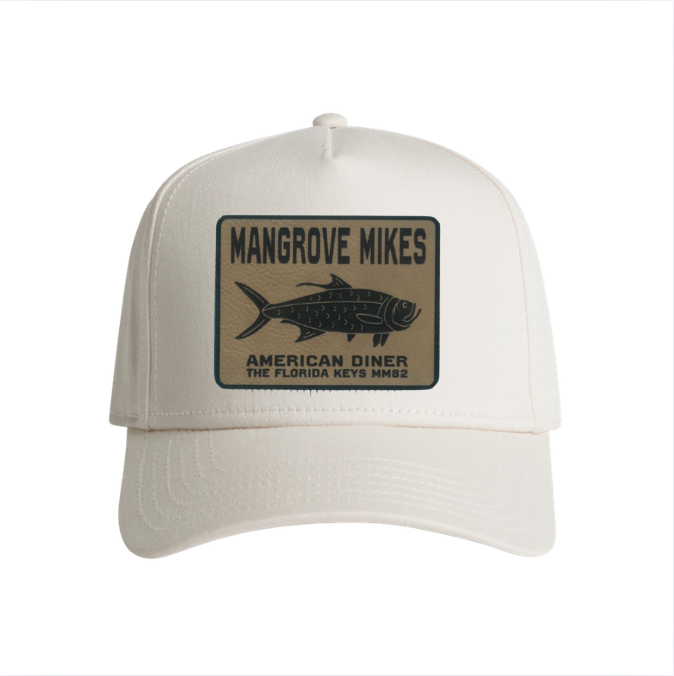 Creme Trucker Hat - Leather Fish
