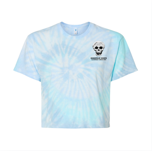Skull Ladies Crop Tie-Dye Tee