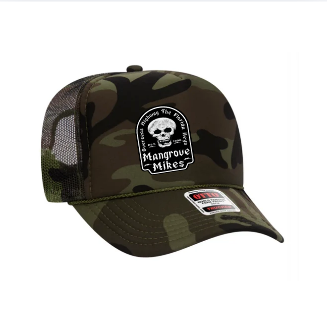 Camo Trucker Hat - Overseas Skull