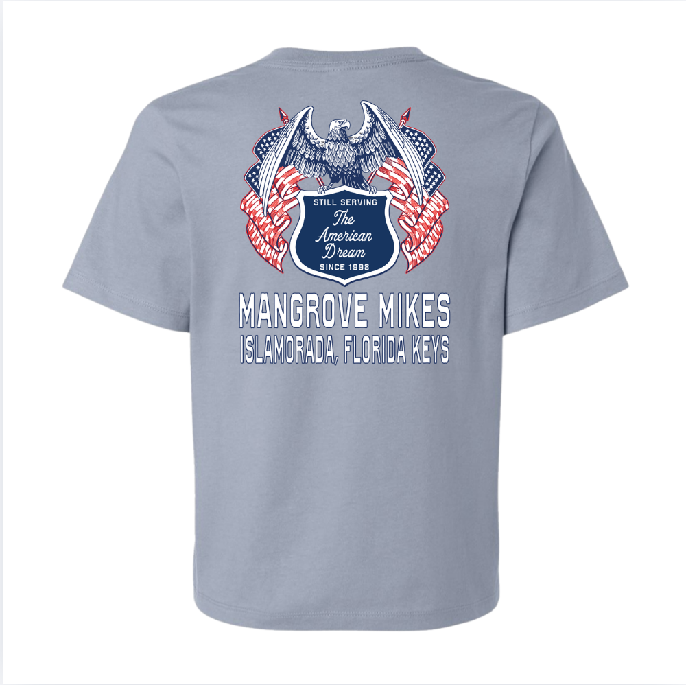 American Flag Ladies Crop - Bella & Canvas