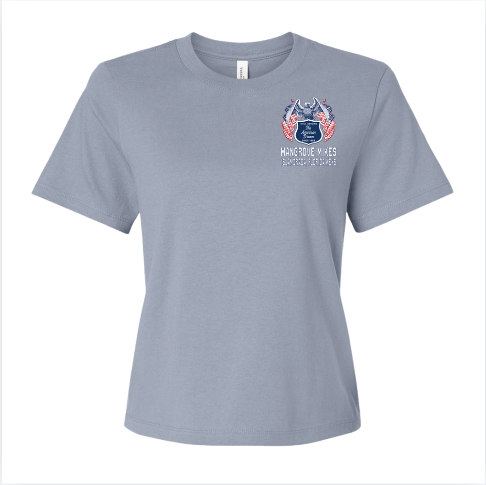 American Flag Ladies Crop - Bella & Canvas