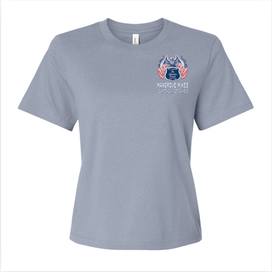American Flag Ladies Crop - Bella & Canvas